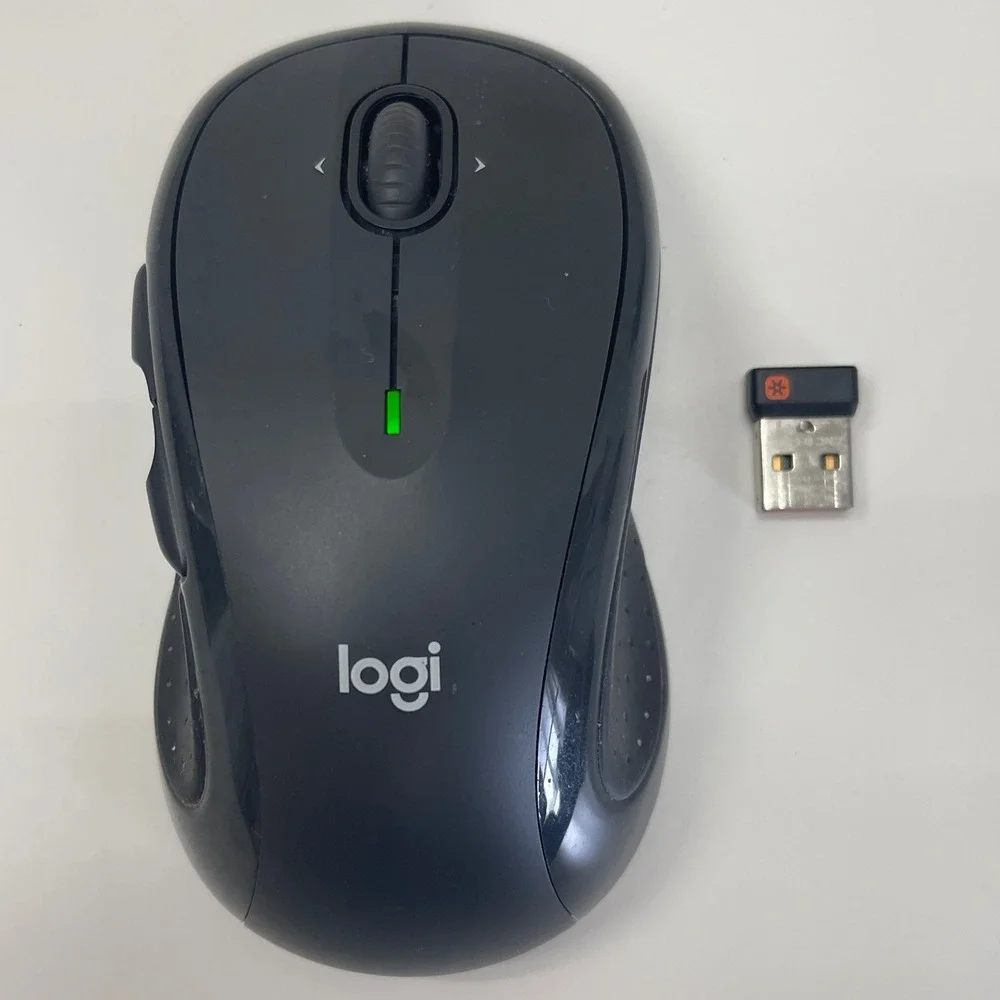 Logitech M510 Wireless Mouse Black Ergonomic Full-Size With Unifying Receiver